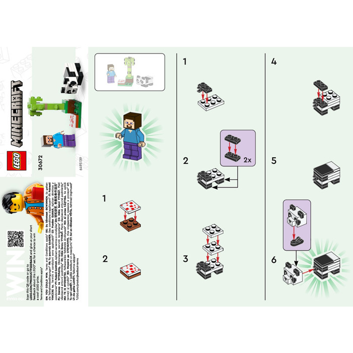 LEGO Steve and Baby Panda Set 30672 Instructions Brick Owl LEGO Marketplace