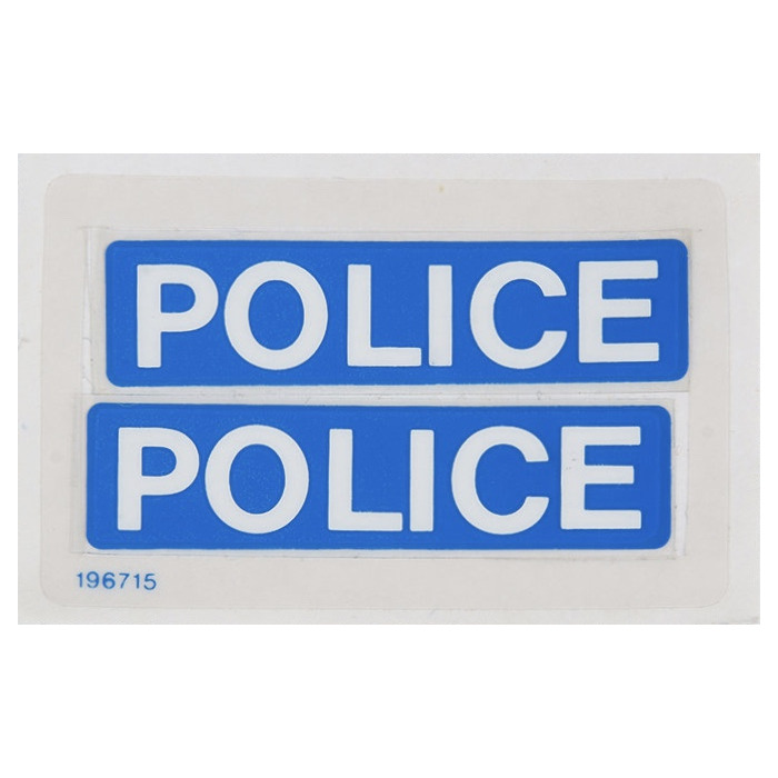 LEGO set 6450 Autocollant/Sticker Ersatzset police-véhicule mobile police camion 