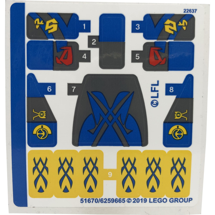 LEGO Parts NEW Sticker Sheet from 75258 Anakin's Podracer 20th Anniversary NEW