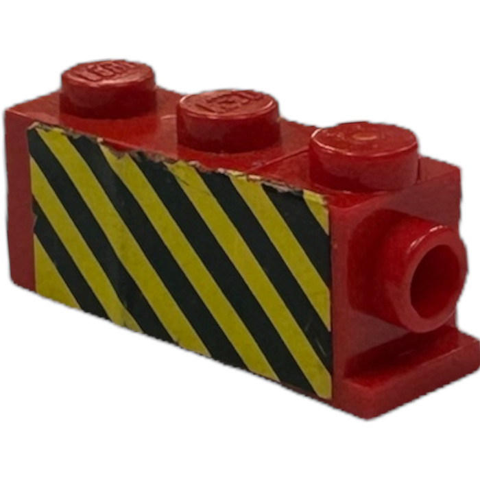 LEGO Stickered Assembly with black und yellow danger stripes (right ...