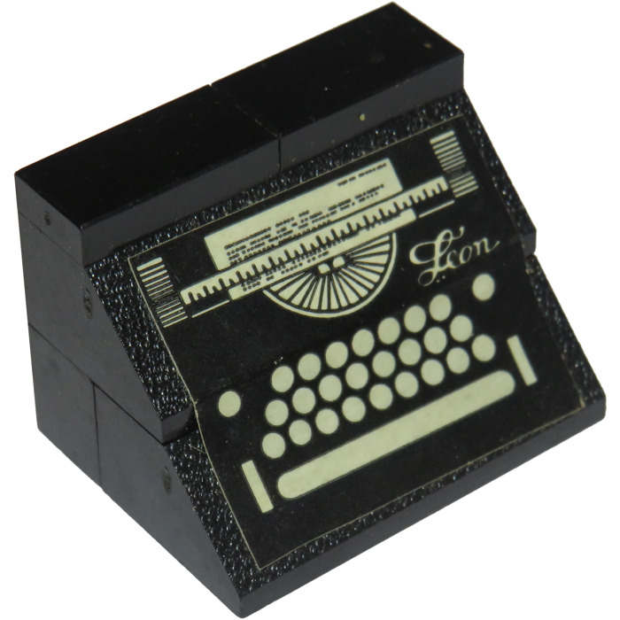 LEGO Stickered Assembly with Typewriter pattern Brick Owl LEGO