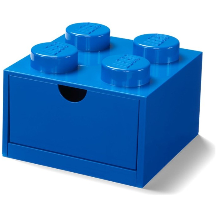 LEGO Storage brick drawer 4, blue (5006141) | Brick Owl - LEGO Marketplace