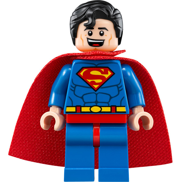 Black Superman Minifig LEGO Headgear Hair Swept Right with Front Curl 