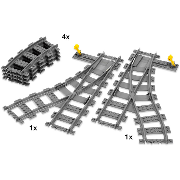 Lego® 53400, 4279717 rail courbé pour train, gris foncé