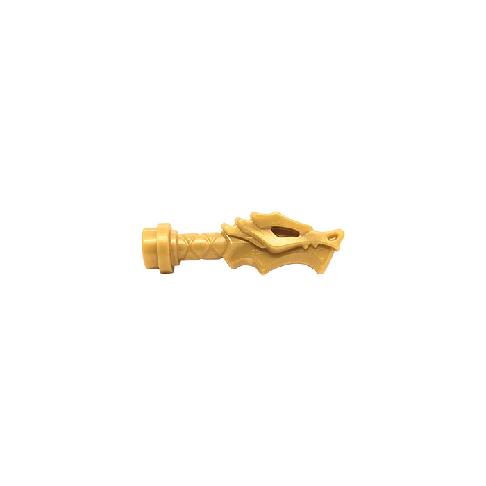 Pearl Gold  NEW Lego 36017-2x Manche Minifig Weapon Sword Hilt Dragon Head