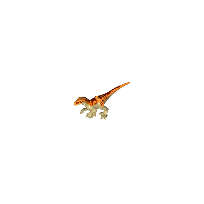 LEGO Atrociraptor Body with Orange Top with Dark Red Stripes (78413 ...