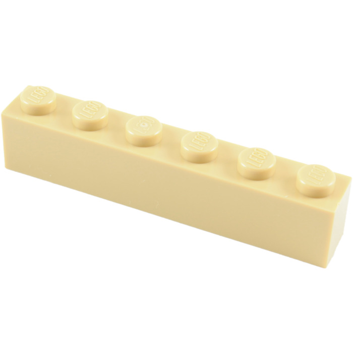 QTY 10 LEGO Parts Tan Brick 1 x 6 No 3009