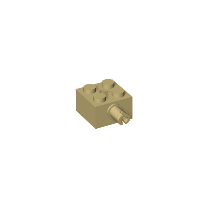 Lego ® Lot x10 Briques Piton Latéral Beige Brick 2x2 Pin Axle hole Tan 6232 NEW 