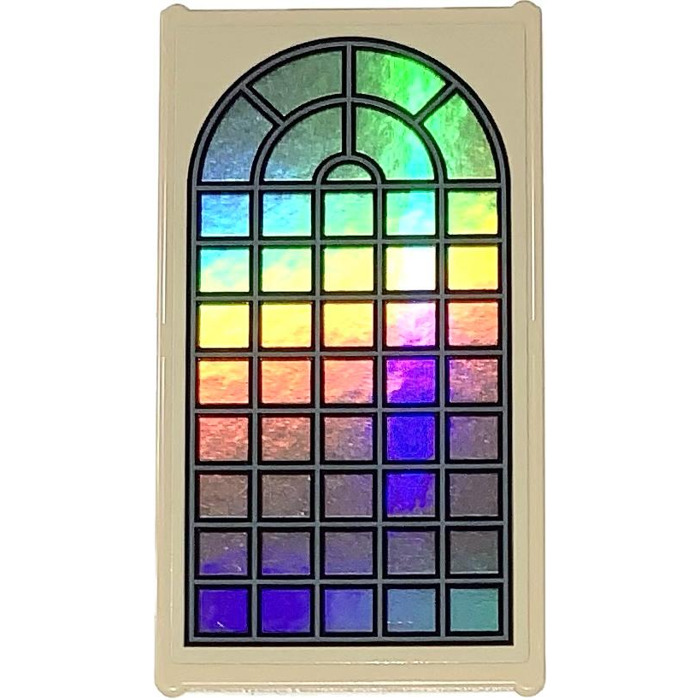 LEGO Glass for Window 1 x 4 x 6 with Stained Glass Window Sticker (6202 ...