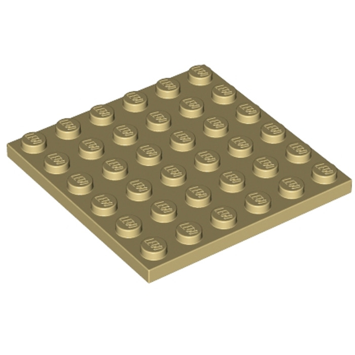 5 Lego Platten Bauplatten 6x6 beige tan NEU 3958 