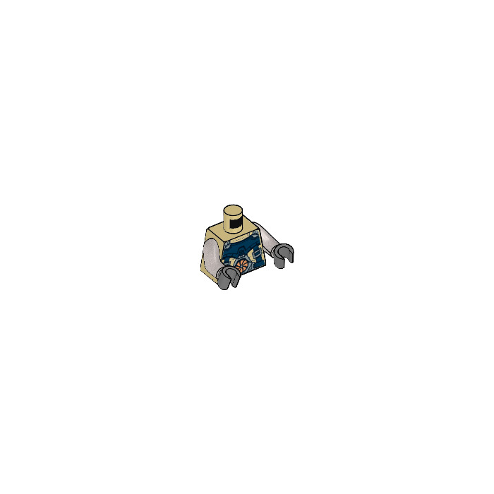 LEGO Tan Psyclone with Parachute Backpack and Attachments Minifig Torso ...