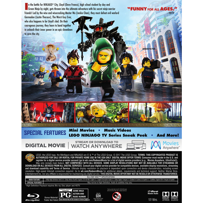 Først semester Manager LEGO The Ninjago Movie (Blu-ray + DVD) (5005570) | Brick Owl - LEGO  Marketplace