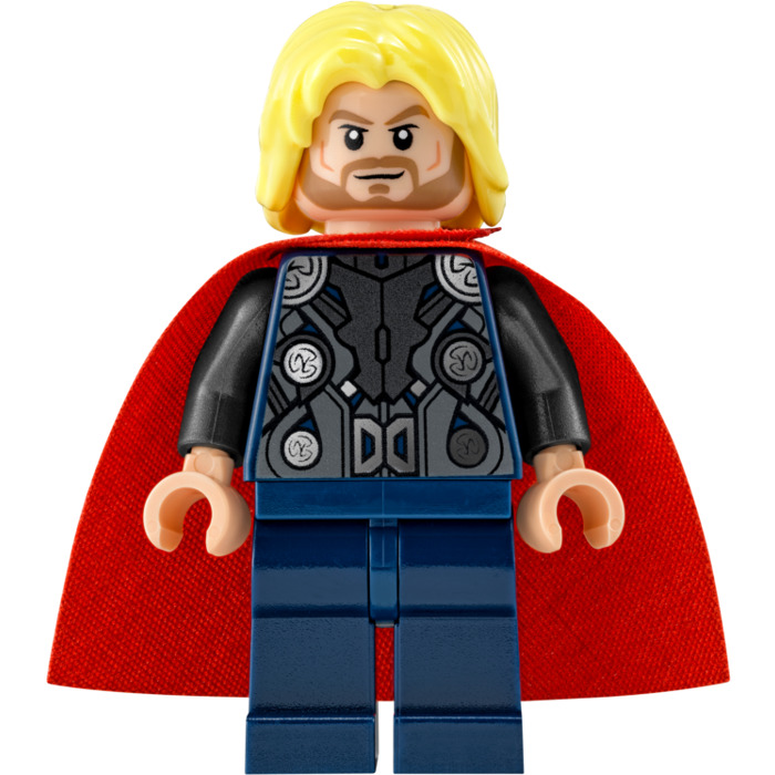 LEGO Thor with Dark Blue Suit and Stretchy Cape Minifigure | Brick Owl ...