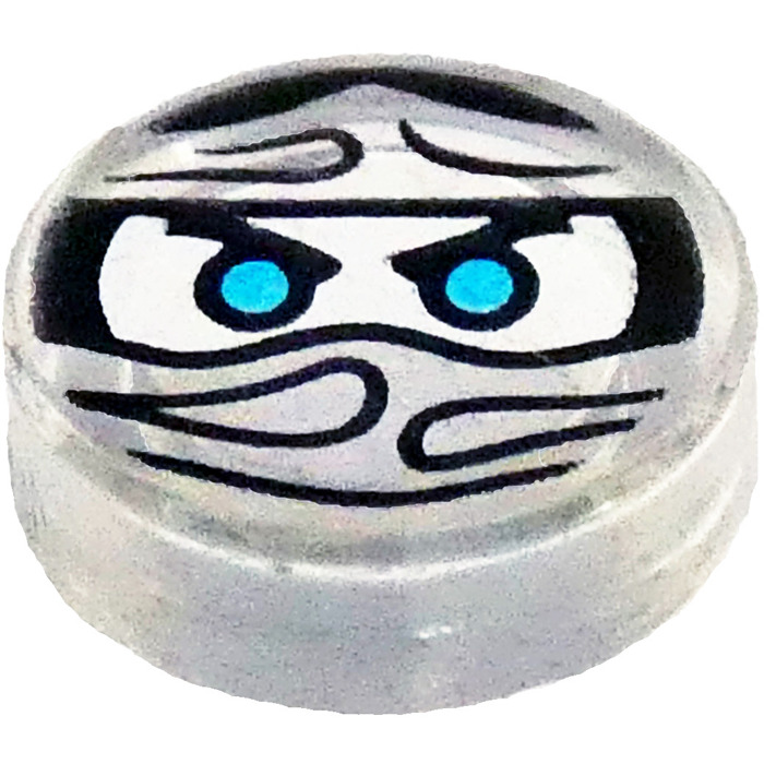 LEGO Tile 1 x 1 Round with Ninjago Trapped Zane Pattern (98138