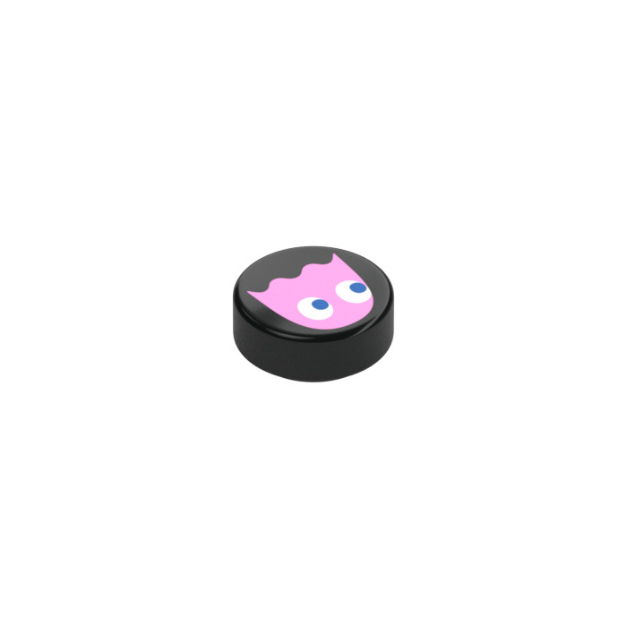 LEGO Tile 1 x 1 Round with Pink Pacman Ghost (98138 / 103635) | Brick Owl