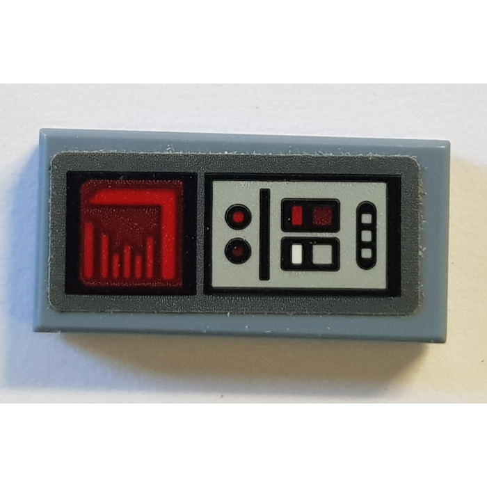 LEGO Tile 1 x 2 with radio panel Sticker with Groove (3069) | Brick Owl ...