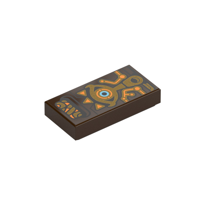 LEGO Tile 1 x 2 with Sheikah Slate with Groove (3069 / 109491