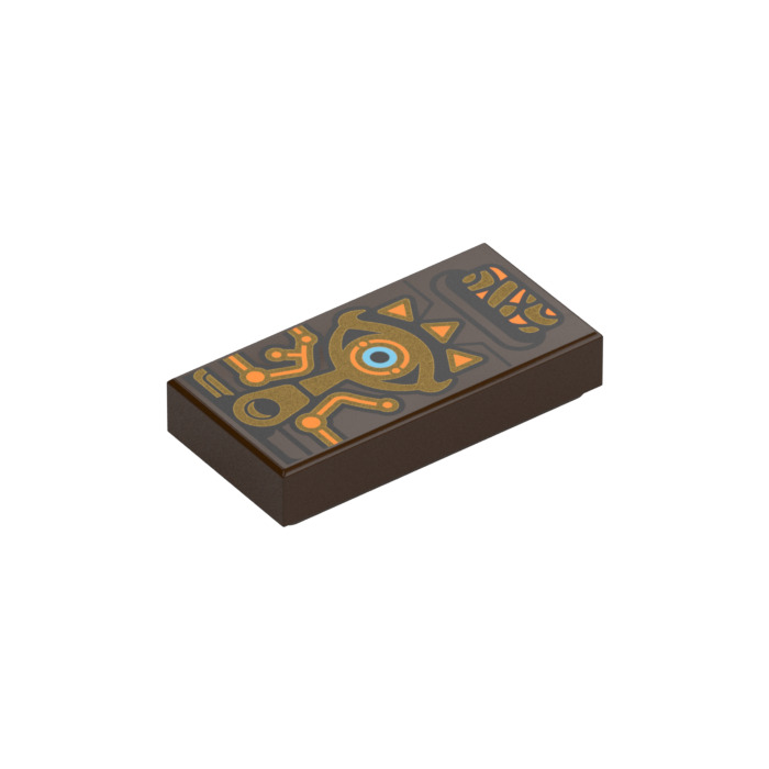 LEGO Tile 1 x 2 with Sheikah Slate with Groove (3069 / 109491