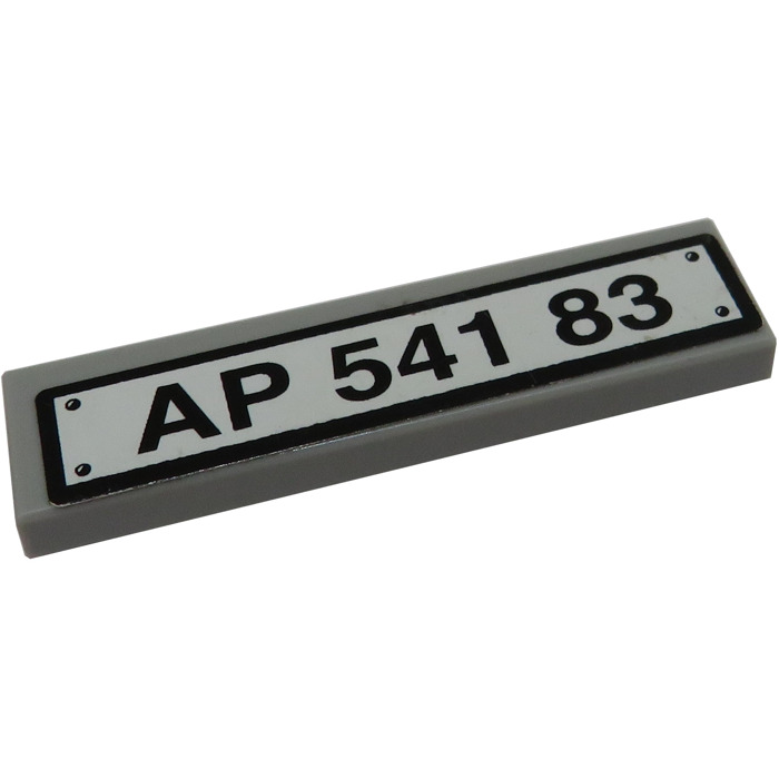 LEGO Tile 1 x 4 with 'AP 541 83' Registration Number Sticker (2431)