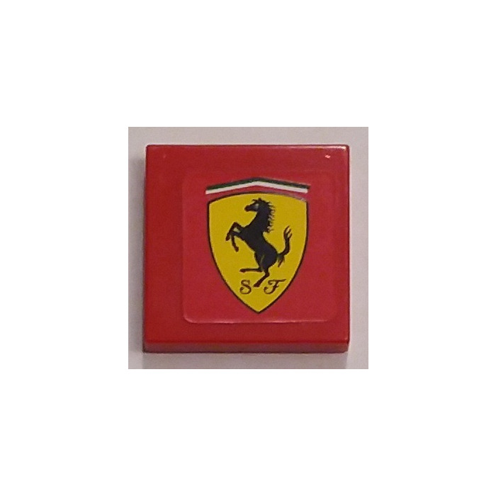 2 autocollants avec logo Ferrari.