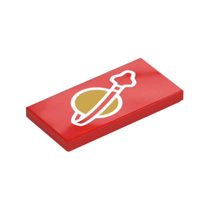 LEGO Tile 2 x 4 with Classic Space Logo (87079 / 113537) | Brick