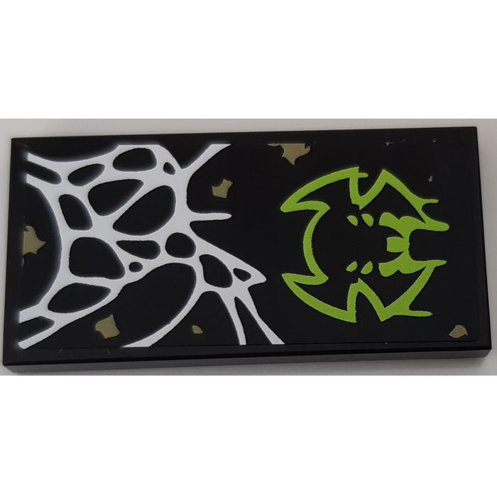 Lego Tile 2 X 4 With Spider Symbol And Web (left) Sticker (87079 