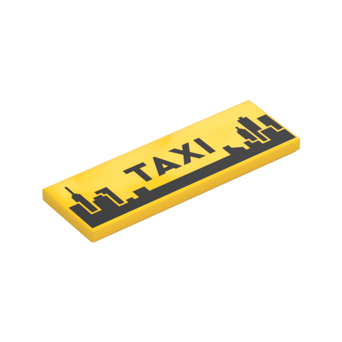 LEGO Tile 2 x 6 with 'TAXI' and City Skyline (69729) | Brick Owl