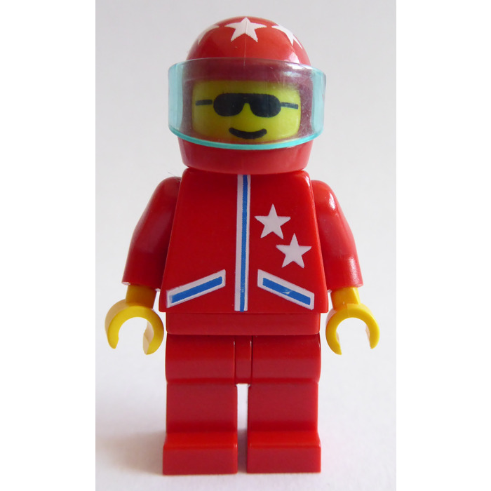 LEGO Red Minifig City Helmet with White Stars Minifigure Body Part 