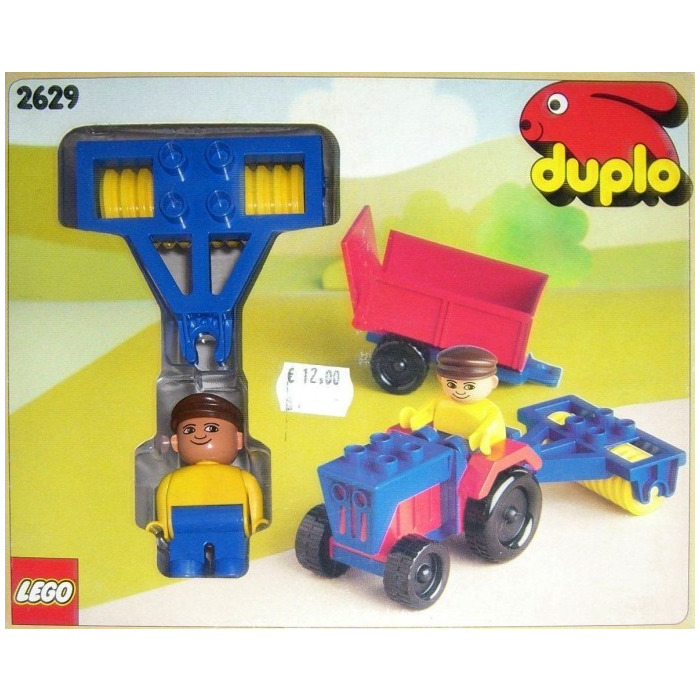 LEGO Duplo-Boîte Box-Gris argent-Dissertation remorque-Fret Wagon ferroviaire 