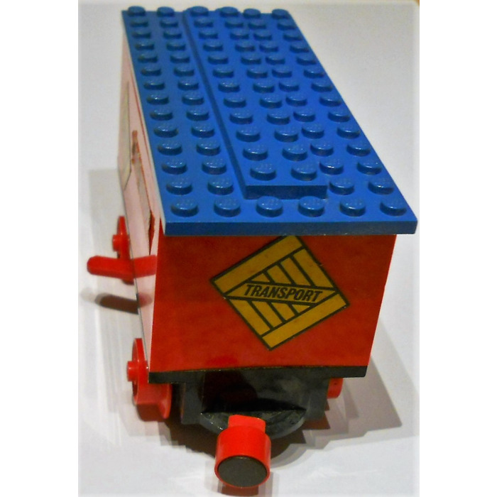 LEGO Train Battery Box Car with 'TRANSPORT' and Sticker