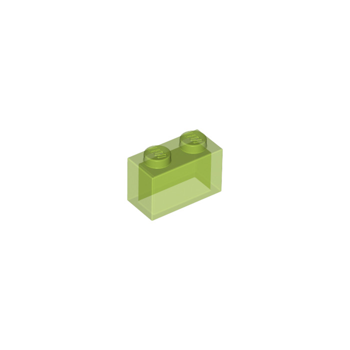 Lego Transparent Bright Green Brick 1x2 20 pieces NEW!!! 
