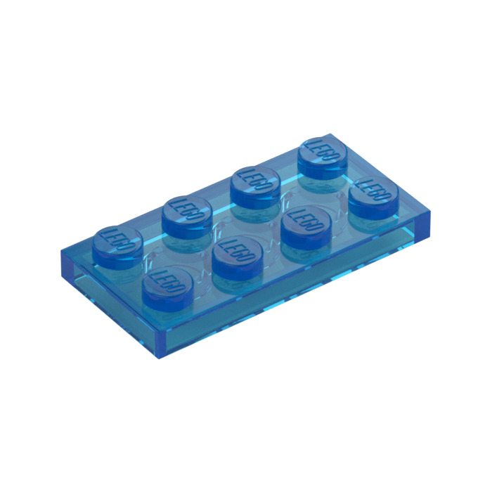 LEGO Transparent Dark Blue Plate 2 x 4 (3020 / 5584) | Brick