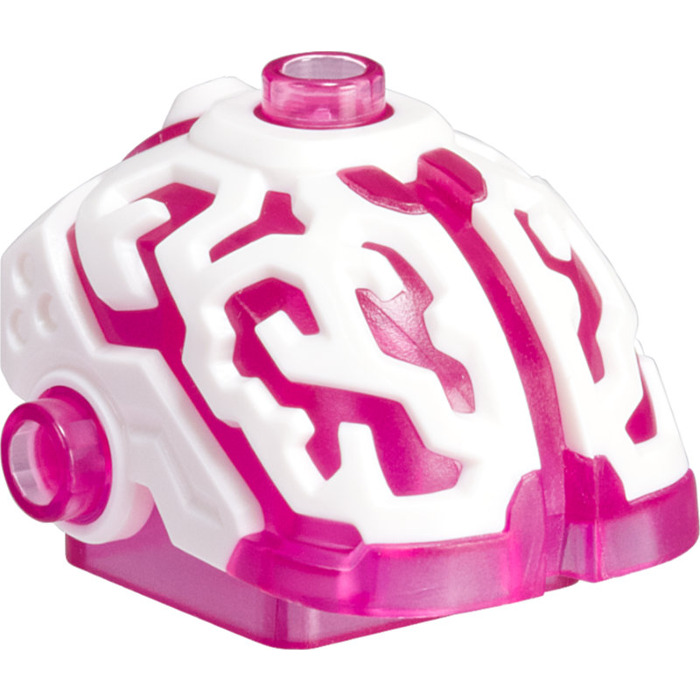 ぴぴこ LEGO Transparent Dark Pink Cyber Brain with White | Brick