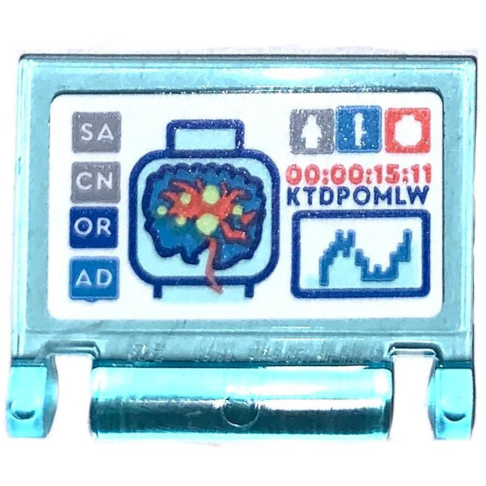 LEGO Book Cover with Monitor with Brainscan Sticker (24093) | Brick Owl ...