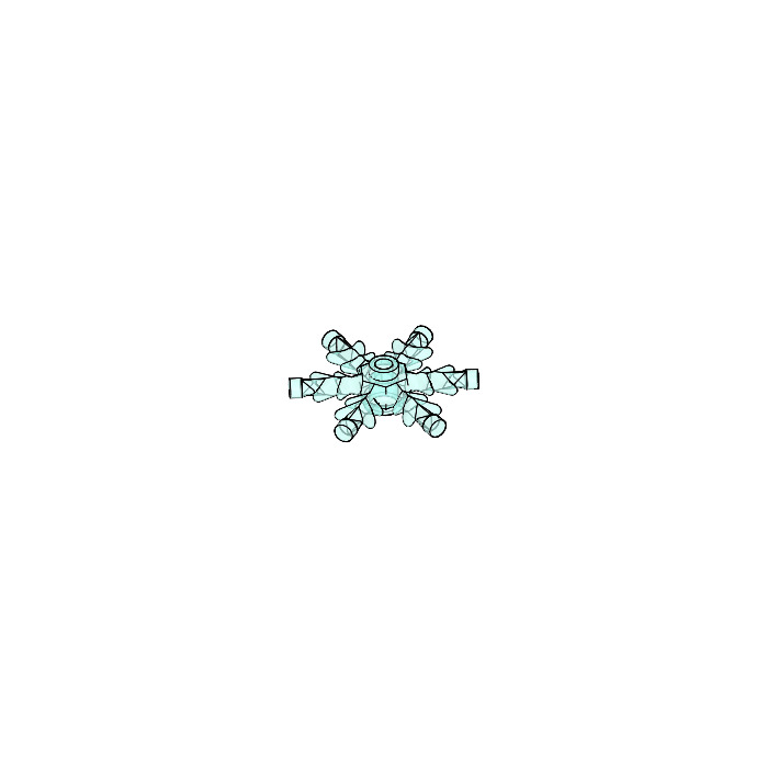2 Pieces NEW Transparent Light Blue Ice Crystal Frozen Snowflake LEGO 42409 