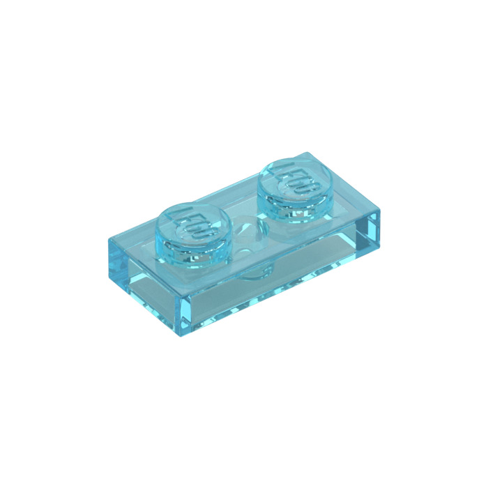 LEGO Transparent Light Blue Plate 1 x 2 (3023) | Brick Owl