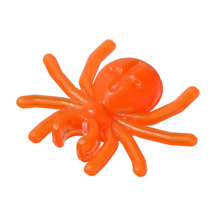 LEGO 3 x Tier Spinne Trans-Neon Orange Spider with Round Abdomen and Clip 30238