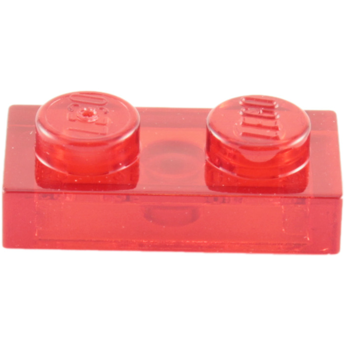 Lego Flats Plate 1x2 Part 3023 X 6 Trans Red 