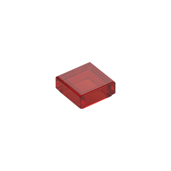 LEGO Transparent Red Tile 1 x 1 with Groove (3070 / 30039
