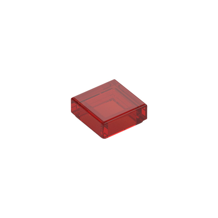LEGO Transparent Red Tile 1 x 1 with Groove (3070 / 30039
