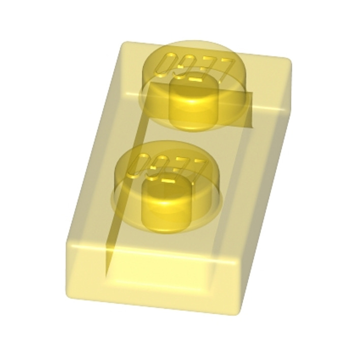 LEGO Lot of 2 Translucent Yellow 1x2 Brick Pieces 