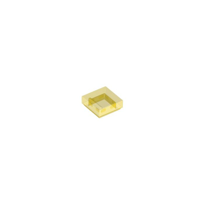 LEGO Transparent Yellow Tile 1 x 1 with Groove (3070 / 30039