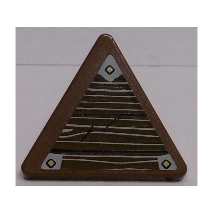 LEGO Triangular Sign with Wooden Board and 3 Pins Model Left Side ...