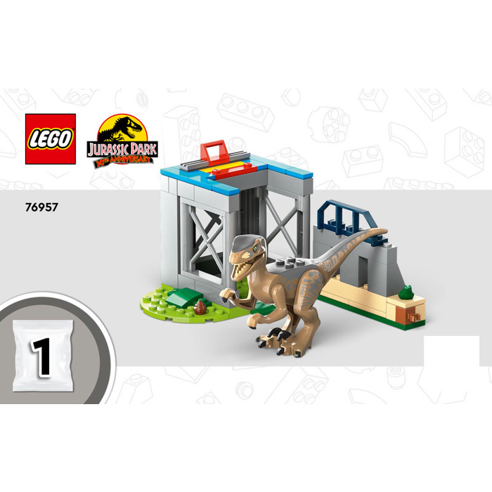 LEGO Velociraptor Escape Set 76957 Instructions | Owl - LEGO Marketplace