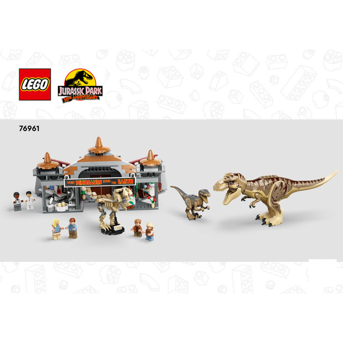 LEGO Visitor Centre: T. rex & Raptor Attack Set 76961 Instructions Set ...