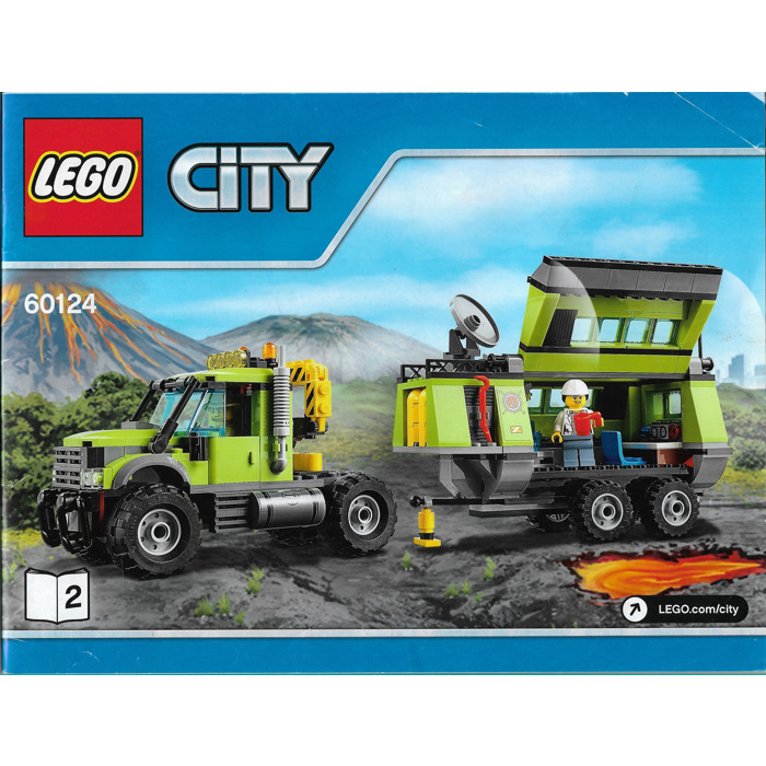Lego City STICKER SHEET ONLY for Lego set 60124 Volcano Exploration Base 