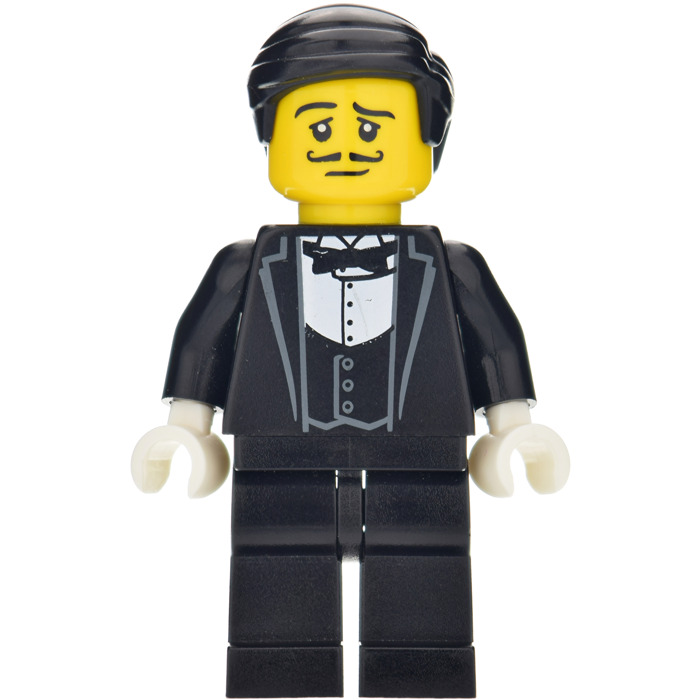 Figure city town businessman suit tuxedo vintage Lego Waiter Minifig Lot 