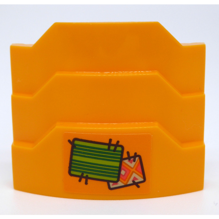 LEGO Wedge 3 x 4 with Stepped Sides with Two Carpets Sticker (66955)