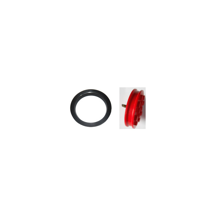 Large LEGO 36 715 Red Wheel Old with 12 Studs Tire Smooth Old Style