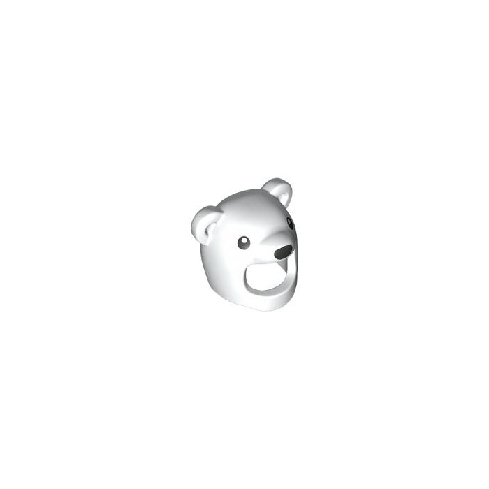 LEGO White Bear Costume Head Cover with Black Eyes (104485